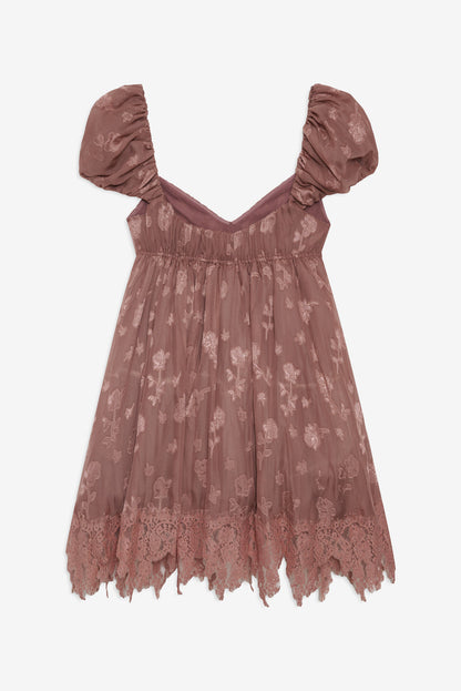 For Love and Lemons - Olivia Mini Dress - Mahogany