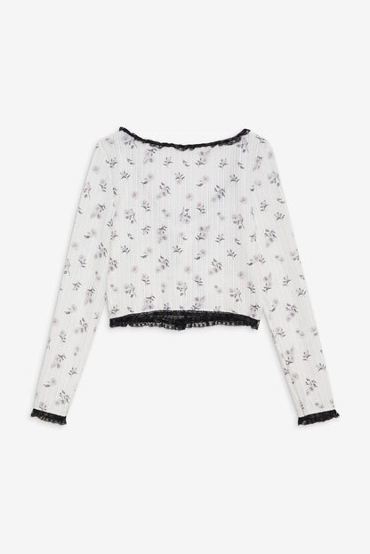 For Love and Lemons - Fawn Cardigan - White