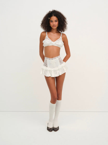 For Love and Lemons - Lana Corset Skirt - White