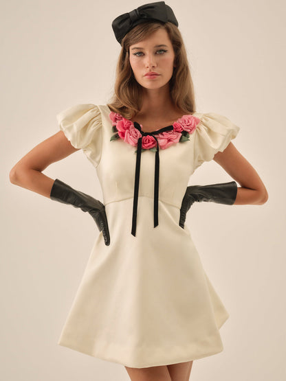 For Love and Lemons - Rosalie Mini Dress - Cream