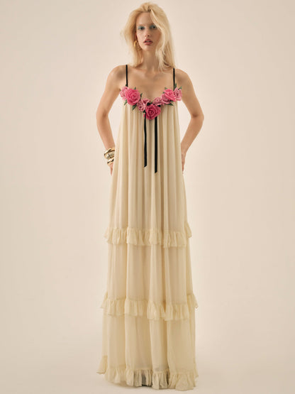 For Love and Lemons - Rosalie Maxi Dress - Cream