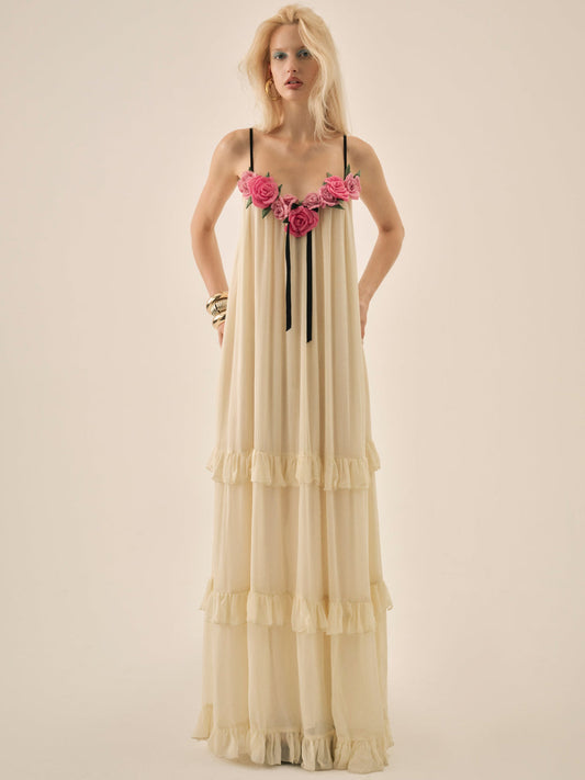 For Love and Lemons - Rosalie Maxi Dress - Cream
