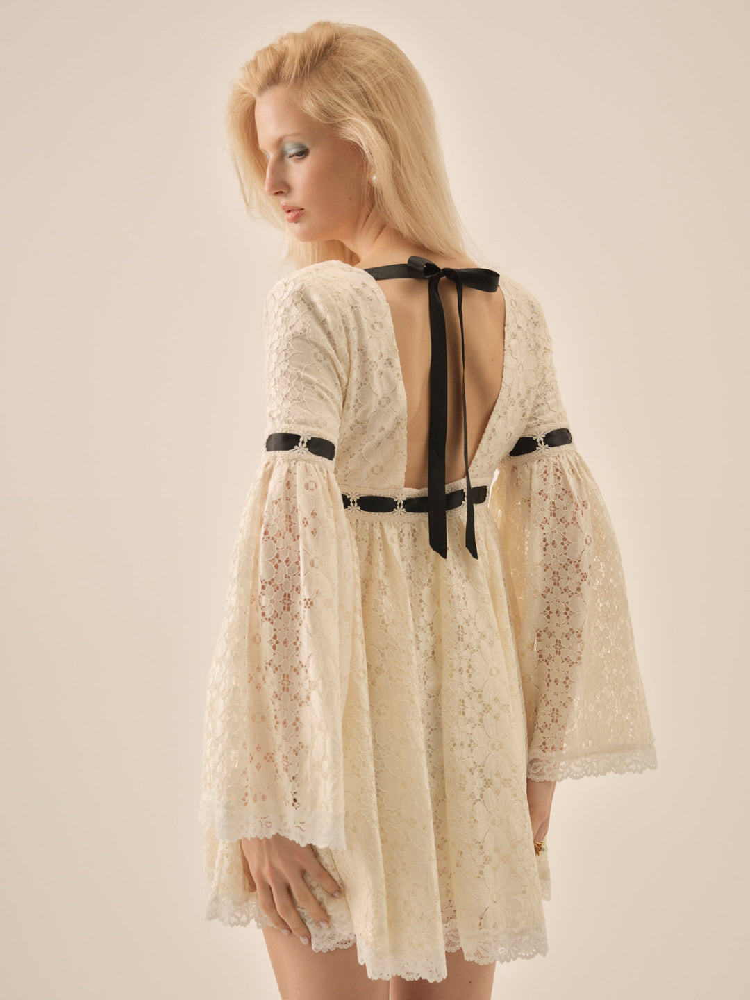 For Love and Lemons - Creampuff Lace Mini Dress - Cream