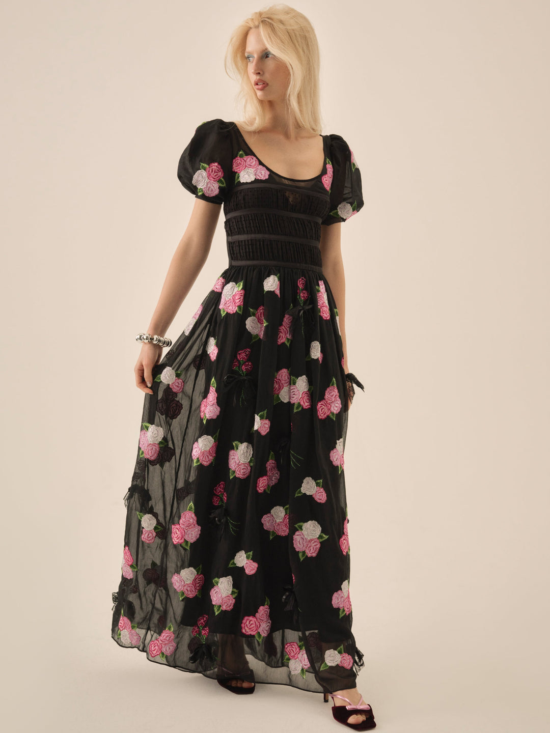 For Love and Lemons - Midnight Garden Maxi Dress - Black