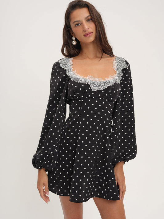For Love and Lemons - Deja Mini Dress - Black