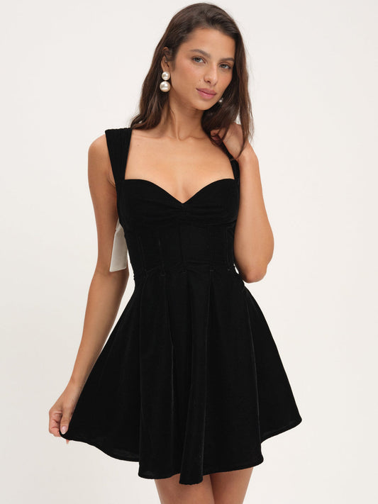 For Love and Lemons - August Mini Dress - Black