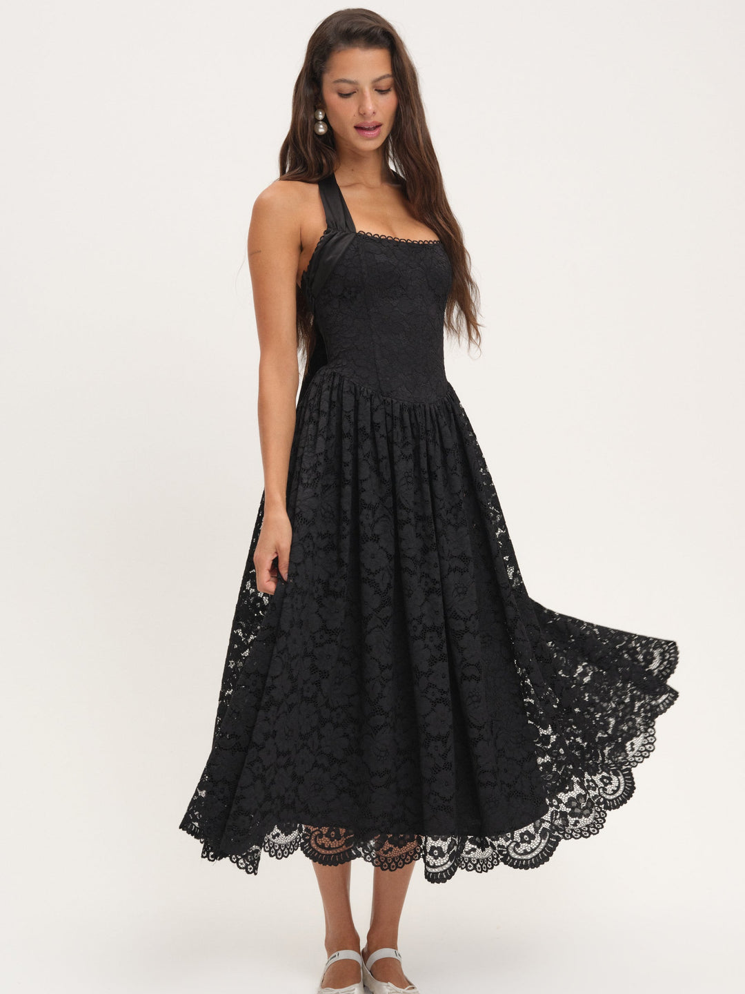 For Love and Lemons - Lakeside Midi Dress - Black