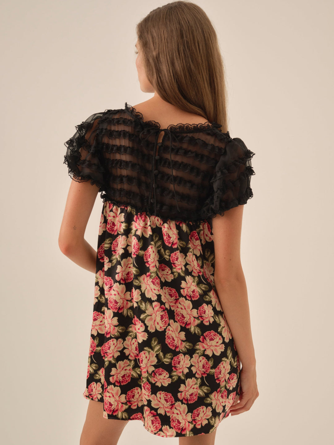 For Love and Lemons - Belmond Floral Mini Dress - Black