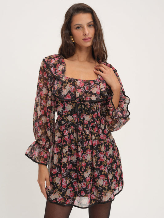 For Love and Lemons - Amara Mini Dress - Black