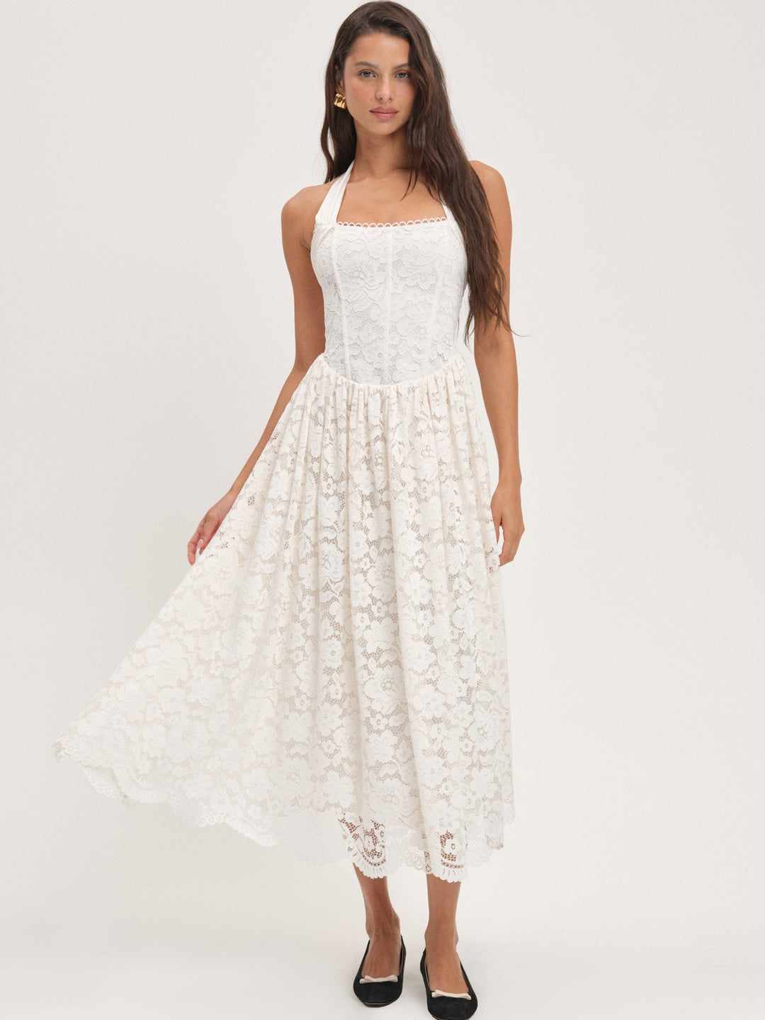 For Love and Lemons - Lakeside Midi Dress - Cream