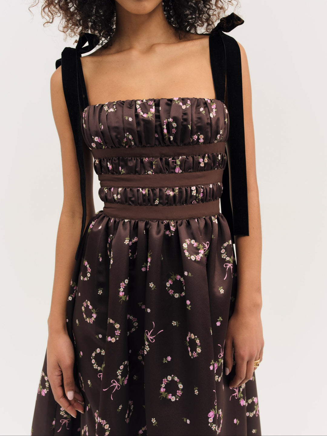 For Love and Lemons - Kendra Midi Dress - Brown