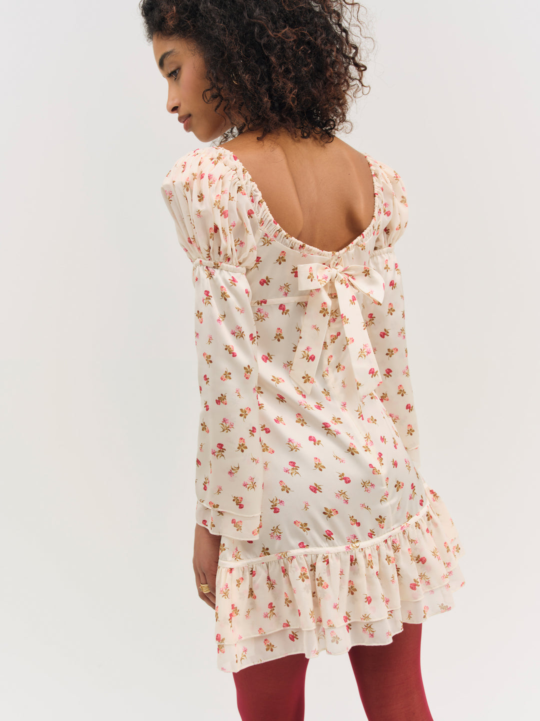 For Love and Lemons - Adahlia Floral Mini Dress - Cream