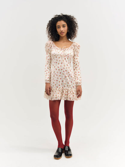 For Love and Lemons - Adahlia Floral Mini Dress - Cream