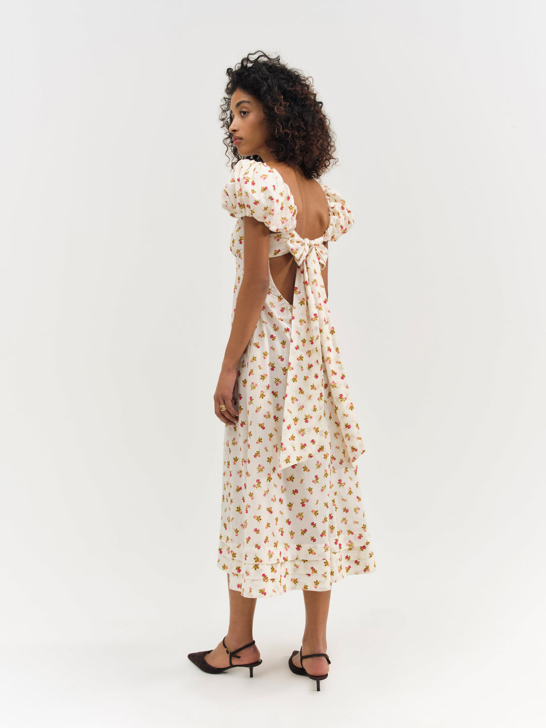 For Love and Lemons - Adahlia Floral Midi Dress - Cream
