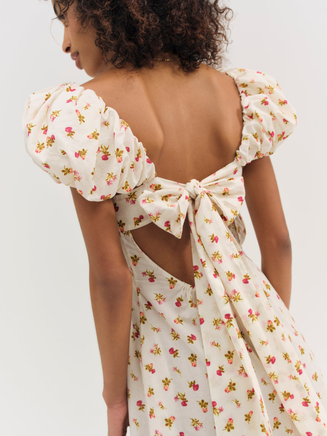 For Love and Lemons - Adahlia Floral Midi Dress - Cream