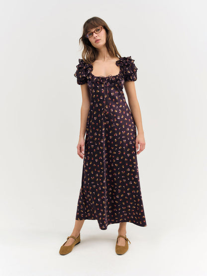 For Love and Lemons - Alice Maxi Dress - Eggplant