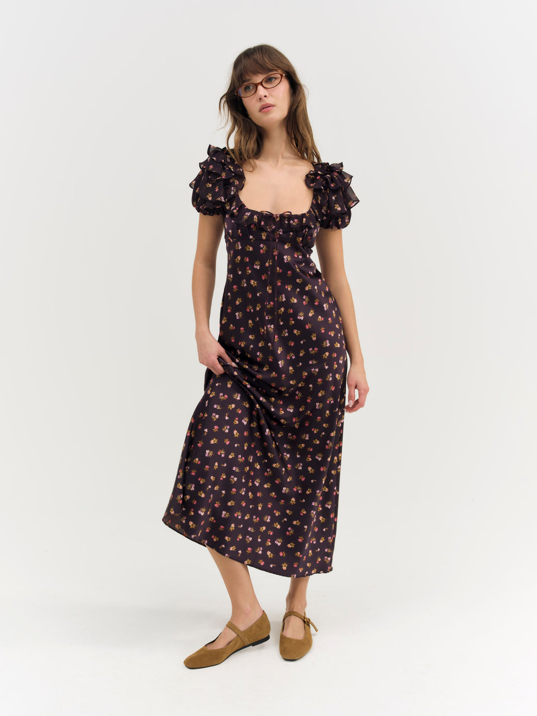For Love and Lemons - Alice Maxi Dress - Eggplant