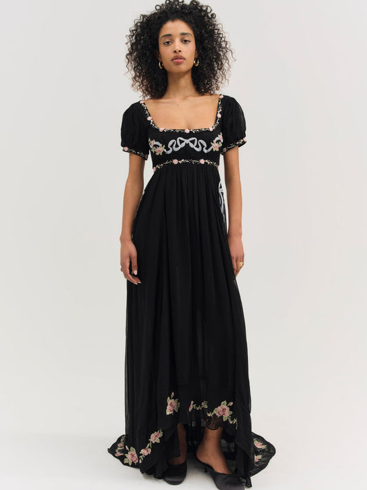 For Love and Lemons - Rosemarie Maxi Dress - Black