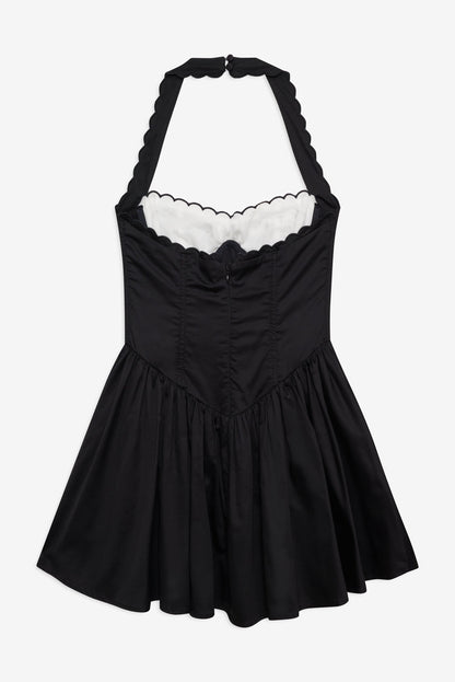 For Love and Lemons - Tea Time Poplin Bustier Mini Dress - Black