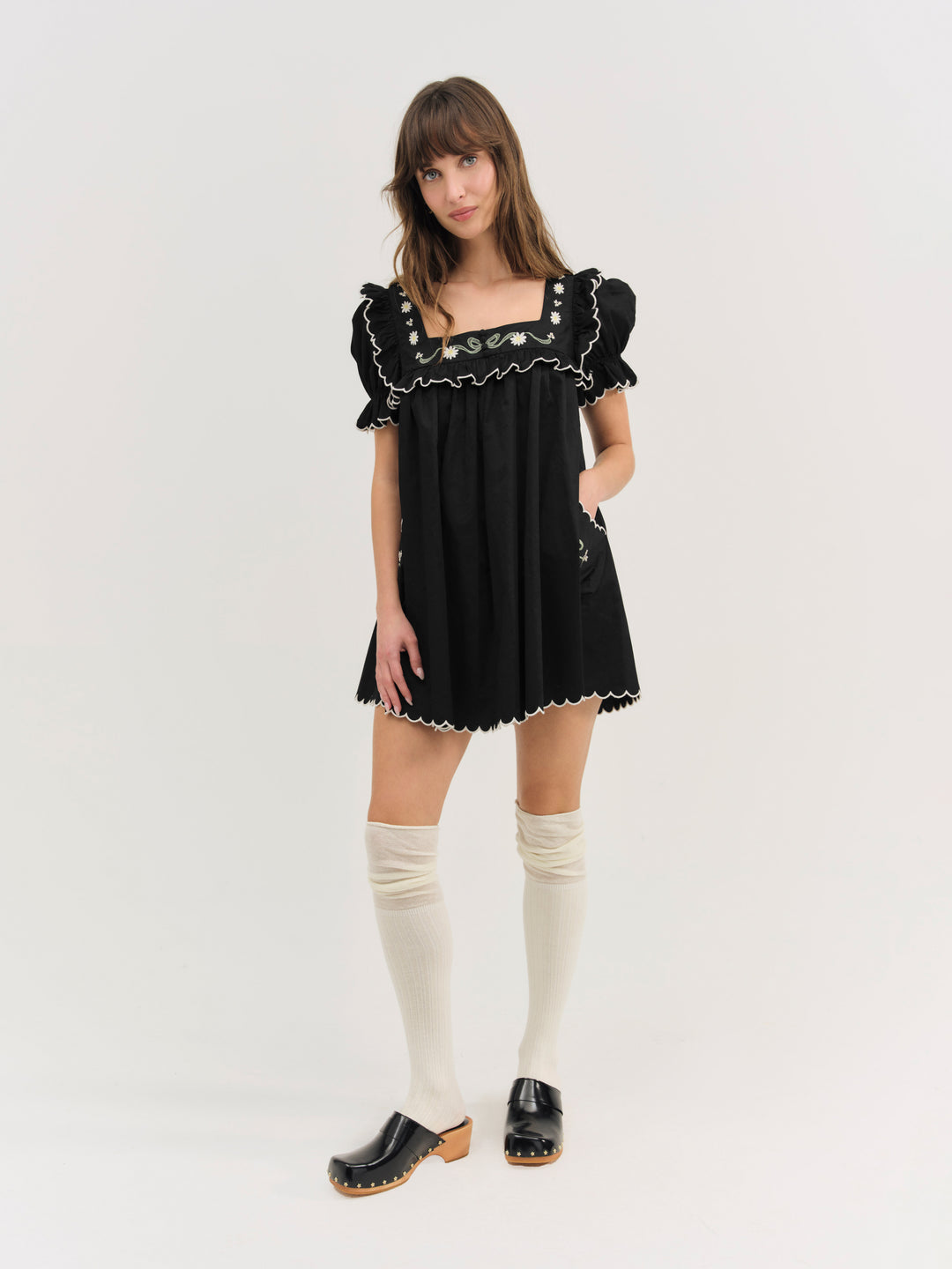For Love and Lemons - Tea Time Babydoll Dress - Black