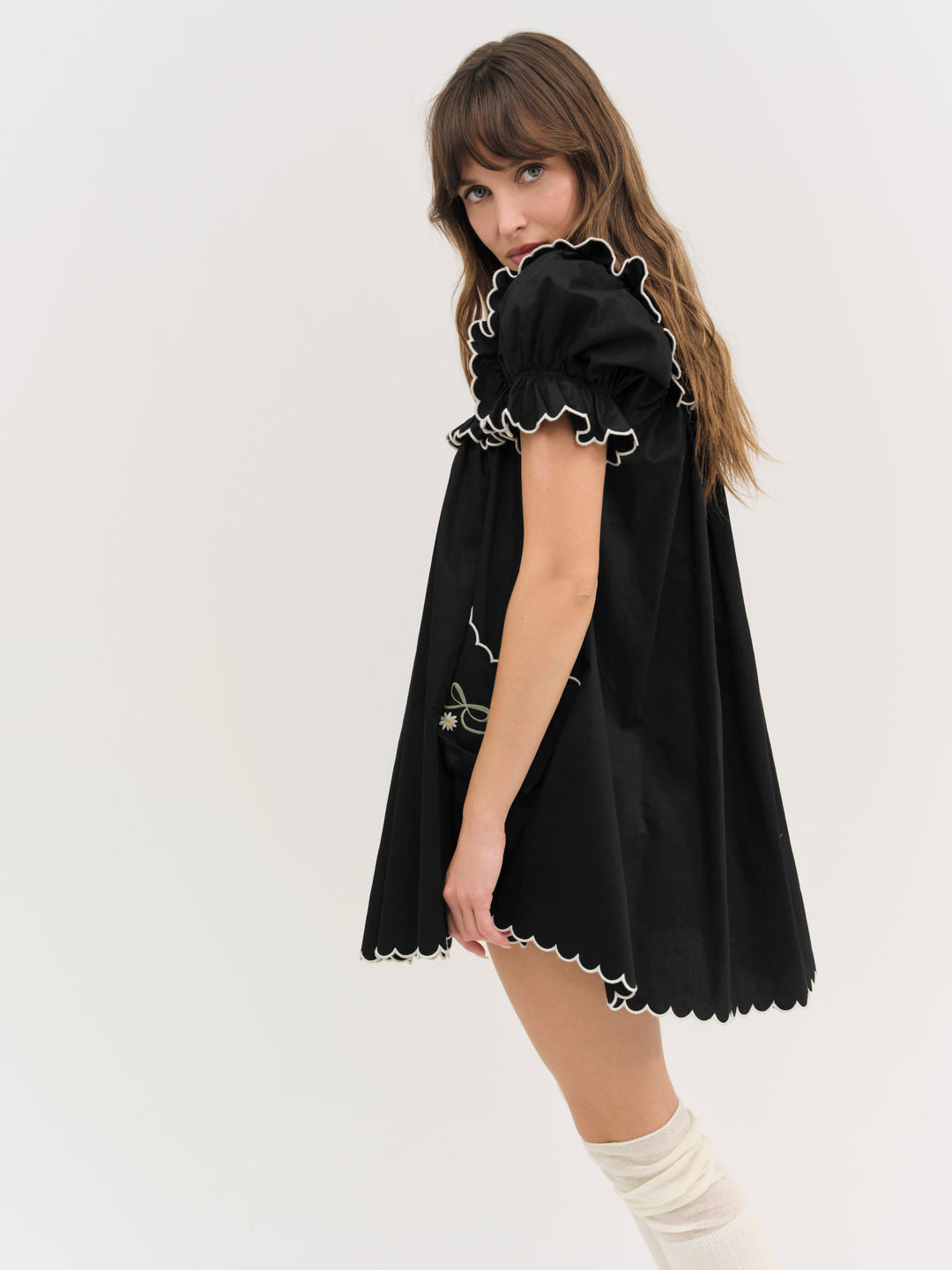 For Love and Lemons - Tea Time Babydoll Dress - Black