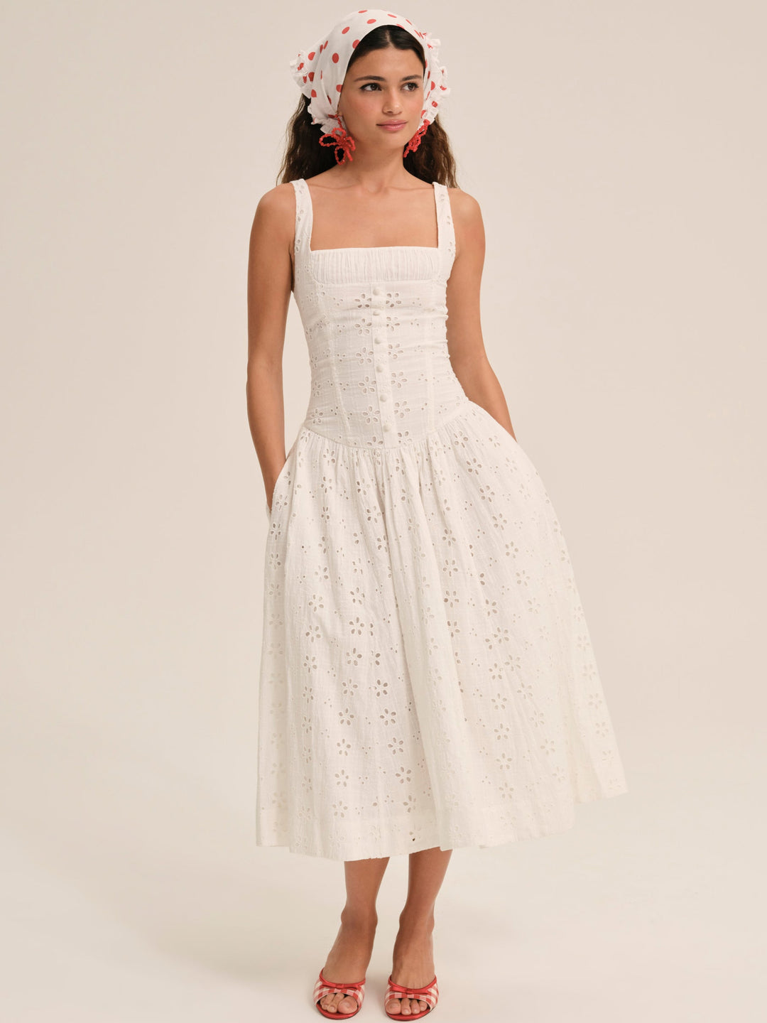 For Love and Lemons - Dreamy Daisy Midi Dress - White