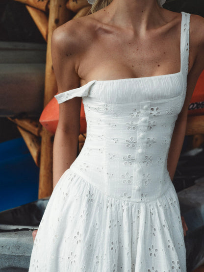For Love and Lemons - Dreamy Daisy Midi Dress - White