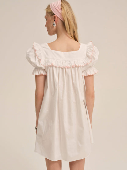 For Love and Lemons - Tea Time Babydoll Dress - White