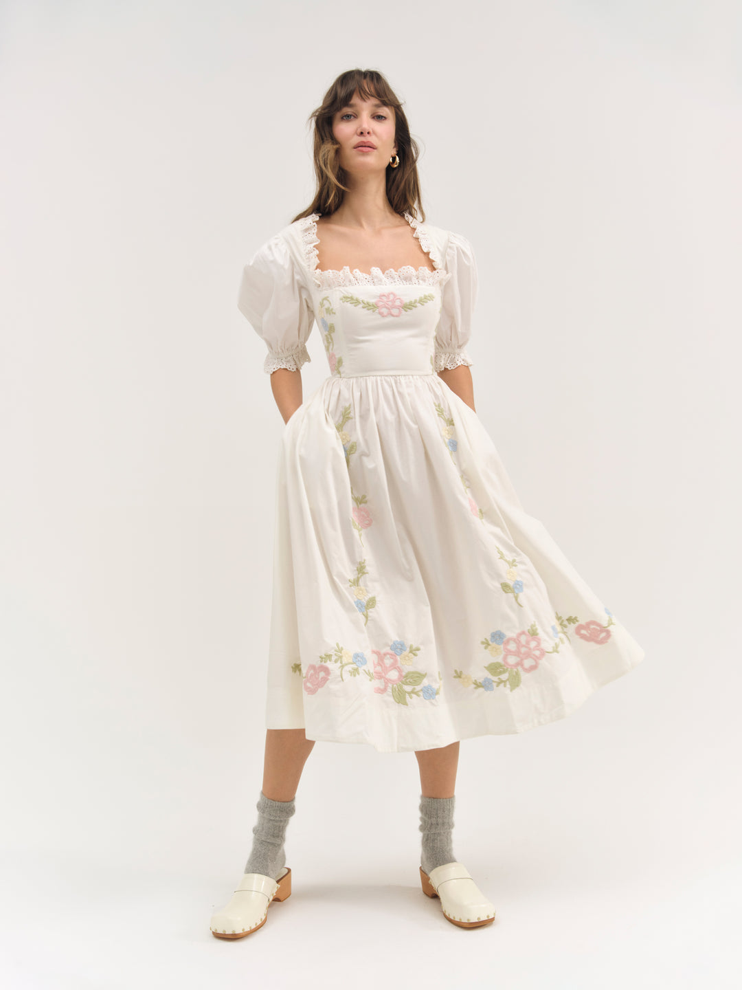For Love and Lemons - Erin Midi Dress - Cream