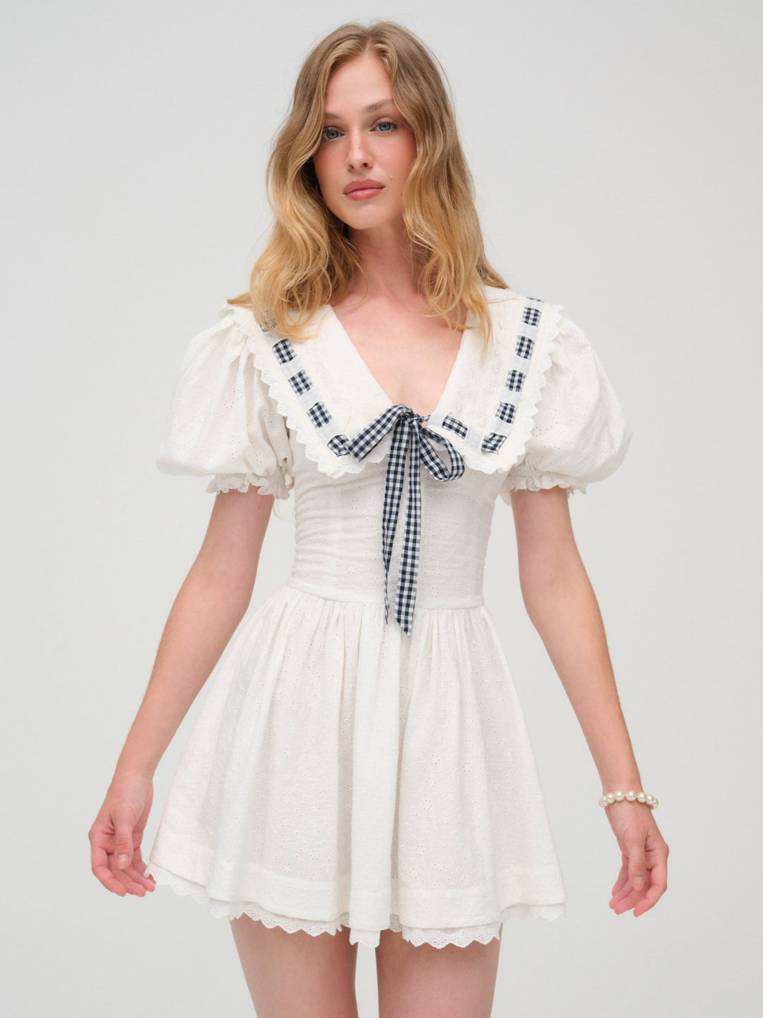 For Love and Lemons - Ruby Ribbon Mini Dress - White