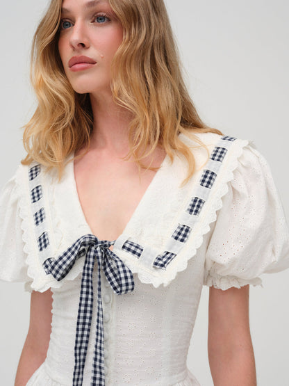 For Love and Lemons - Ruby Ribbon Mini Dress - White