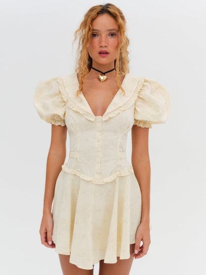 For Love and Lemons - Gigi Mini Dress - Cream