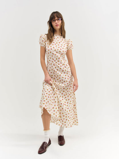 For Love and Lemons - Adahlia Floral Maxi Dress - Cream