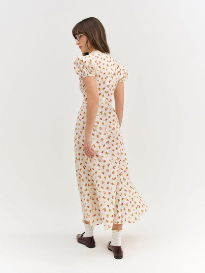 For Love and Lemons - Adahlia Floral Maxi Dress - Cream
