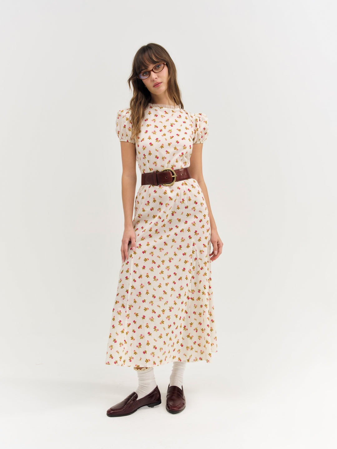 For Love and Lemons - Adahlia Floral Maxi Dress - Cream