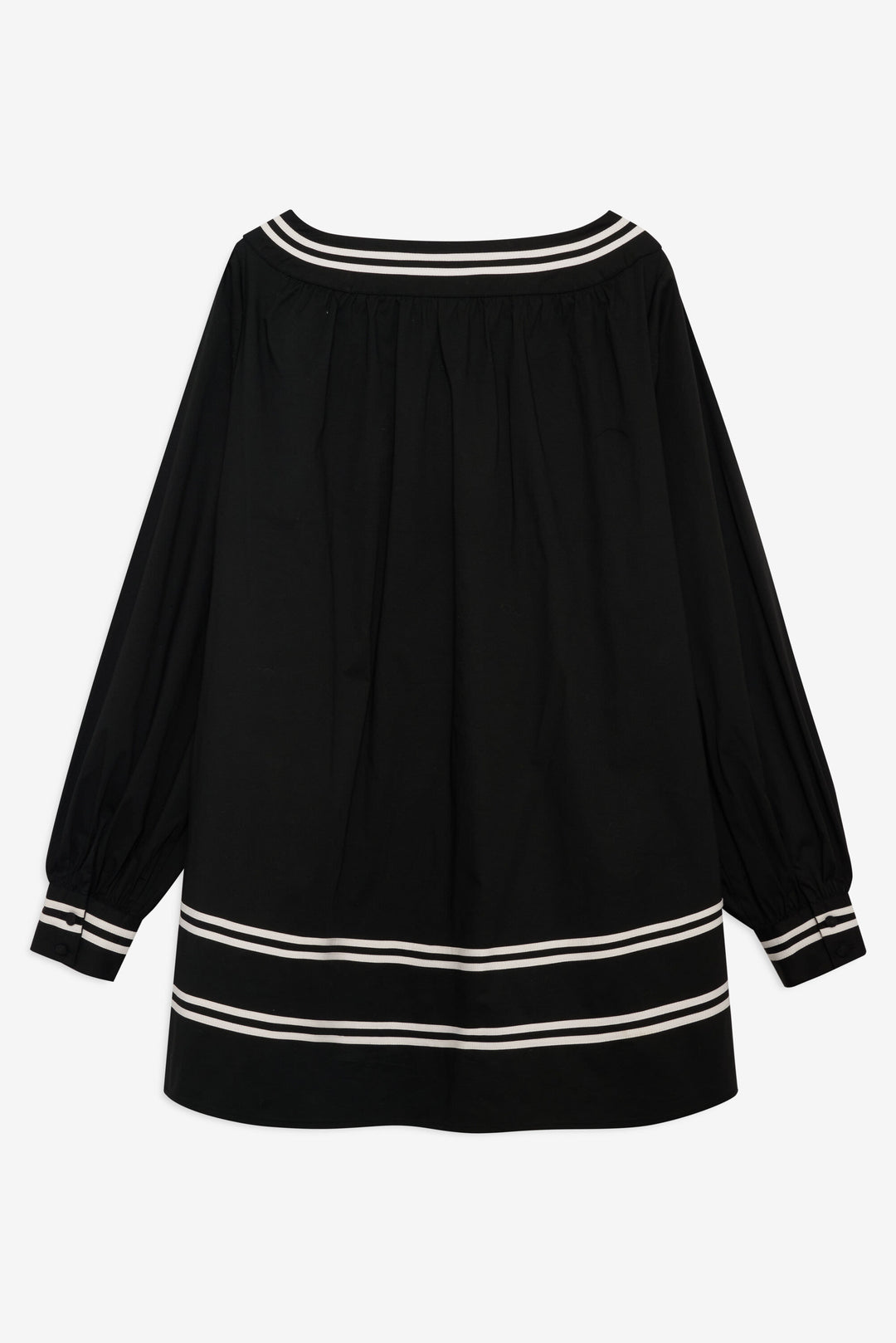 For Love and Lemons - Helena Poplin Long Sleeve Mini Dress - Black