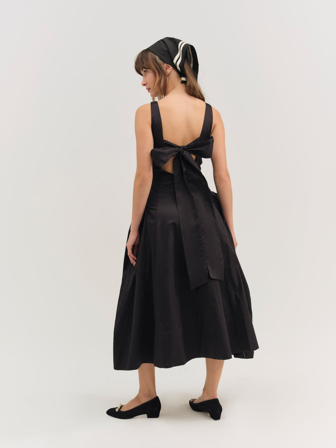 For Love and Lemons - Evanie Structured Midi Dress - Black