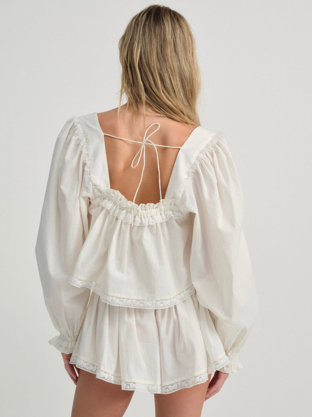 For Love and Lemons - Venetia Sleep Top - Vintage Cream
