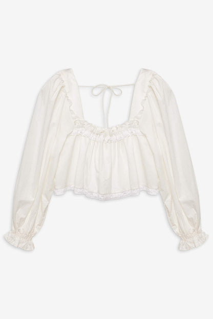 For Love and Lemons - Venetia Sleep Top - Vintage Cream