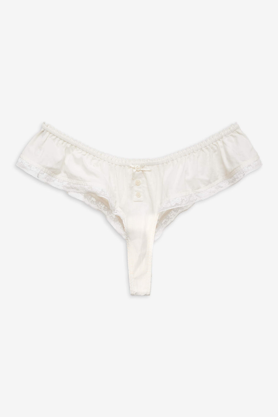 For Love and Lemons - Venetia Thong Panty - Vintage Cream