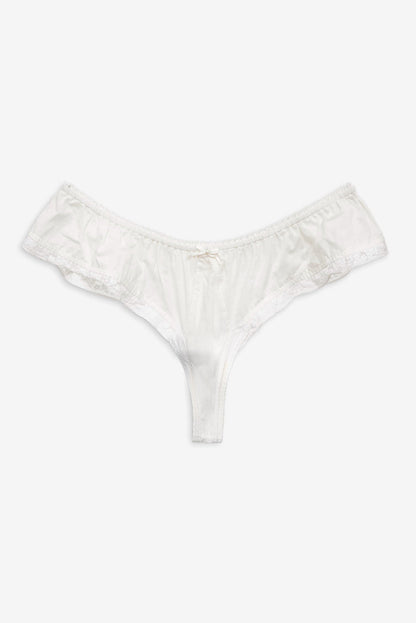 For Love and Lemons - Venetia Thong Panty - Vintage Cream
