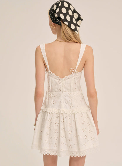 For Love and Lemons - Dreamy Daisy Mini Dress - White