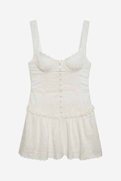For Love and Lemons - Dreamy Daisy Mini Dress - White
