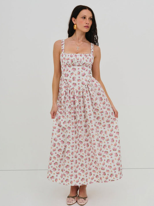 For Love and Lemons - Etienne Midi Dress - Pink