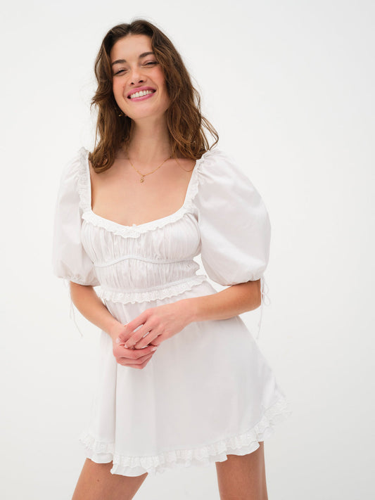 For Love and Lemons - Jackson Mini Dress - White