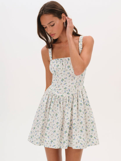 For Love and Lemons - Zofia Mini Dress - Blue