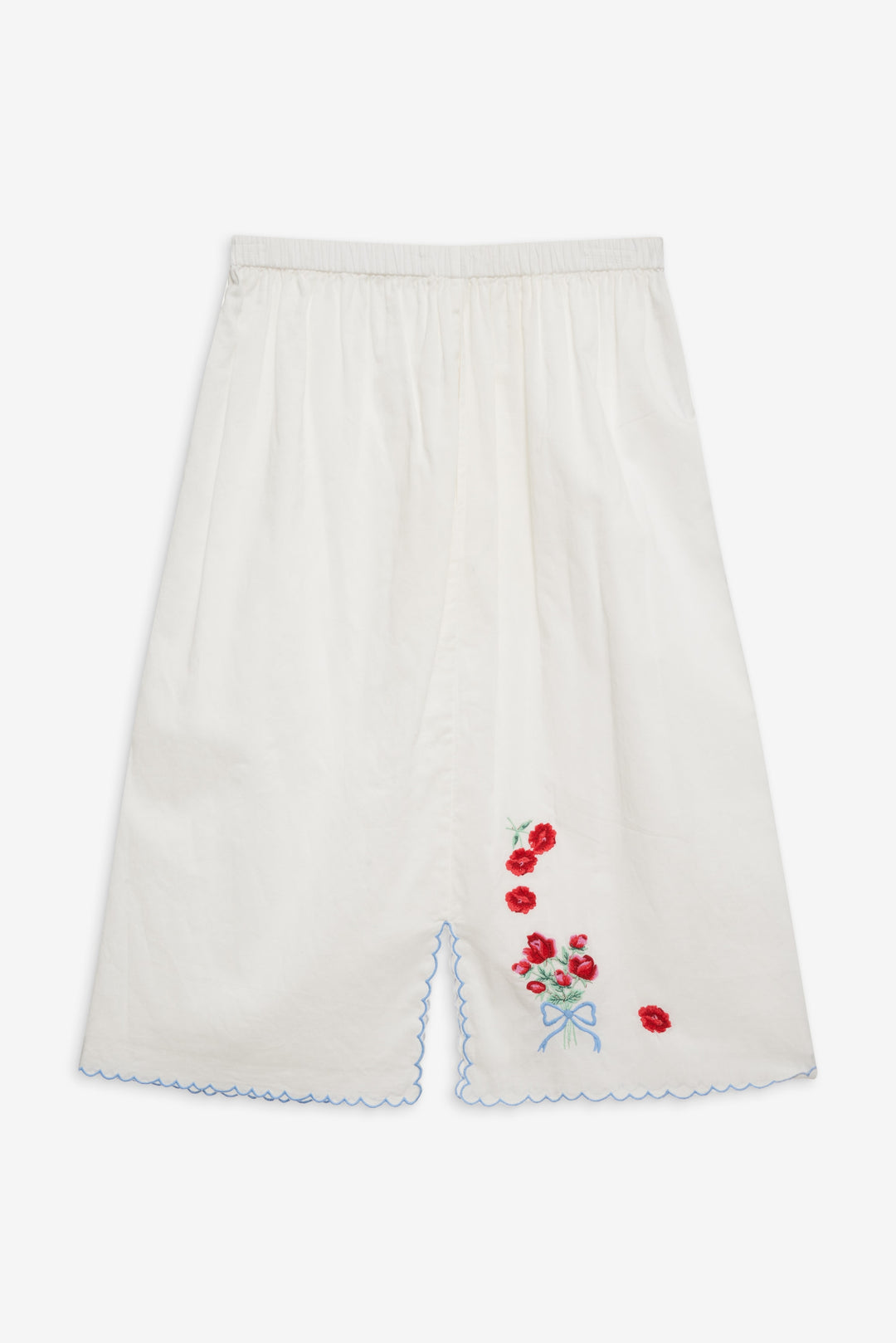 For Love and Lemons - Forget Me Not Embroidery Midi Skirt - White