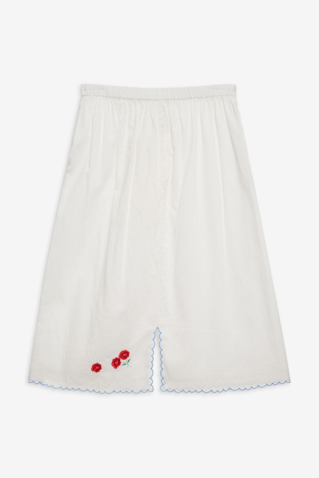 For Love and Lemons - Forget Me Not Embroidery Midi Skirt - White