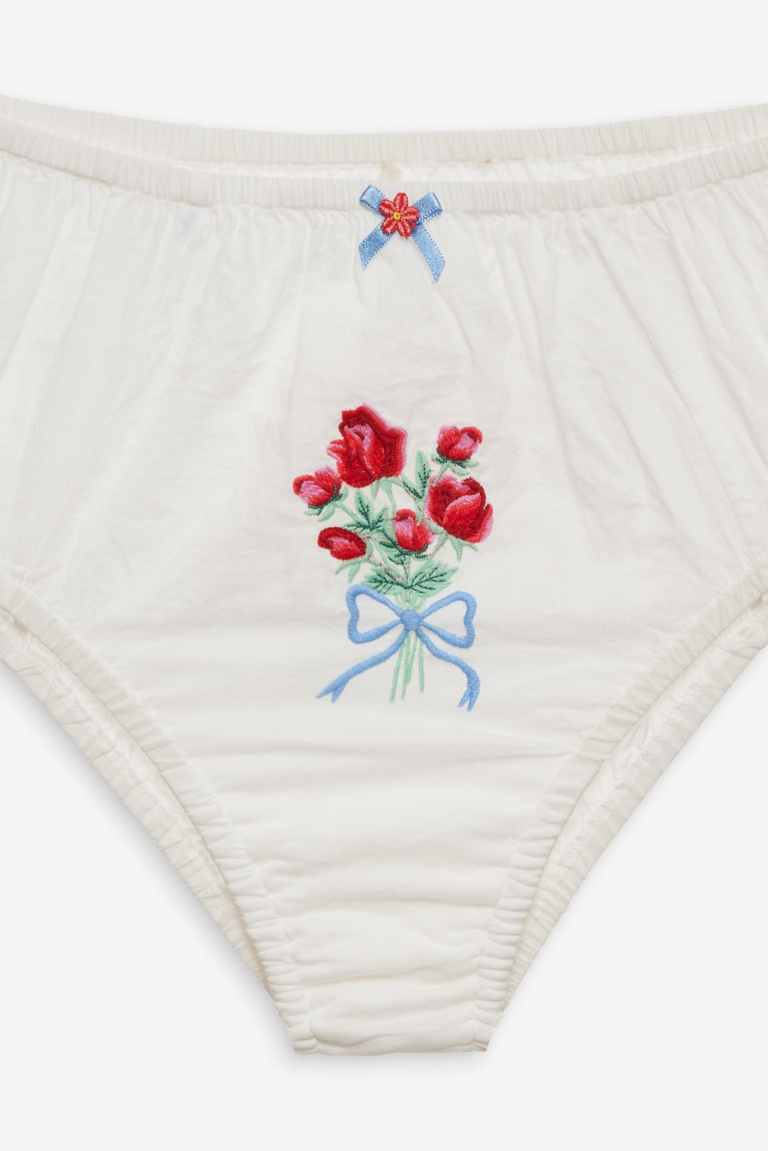 For Love and Lemons - Forget Me Not Embroidery Bloomer Panty - White