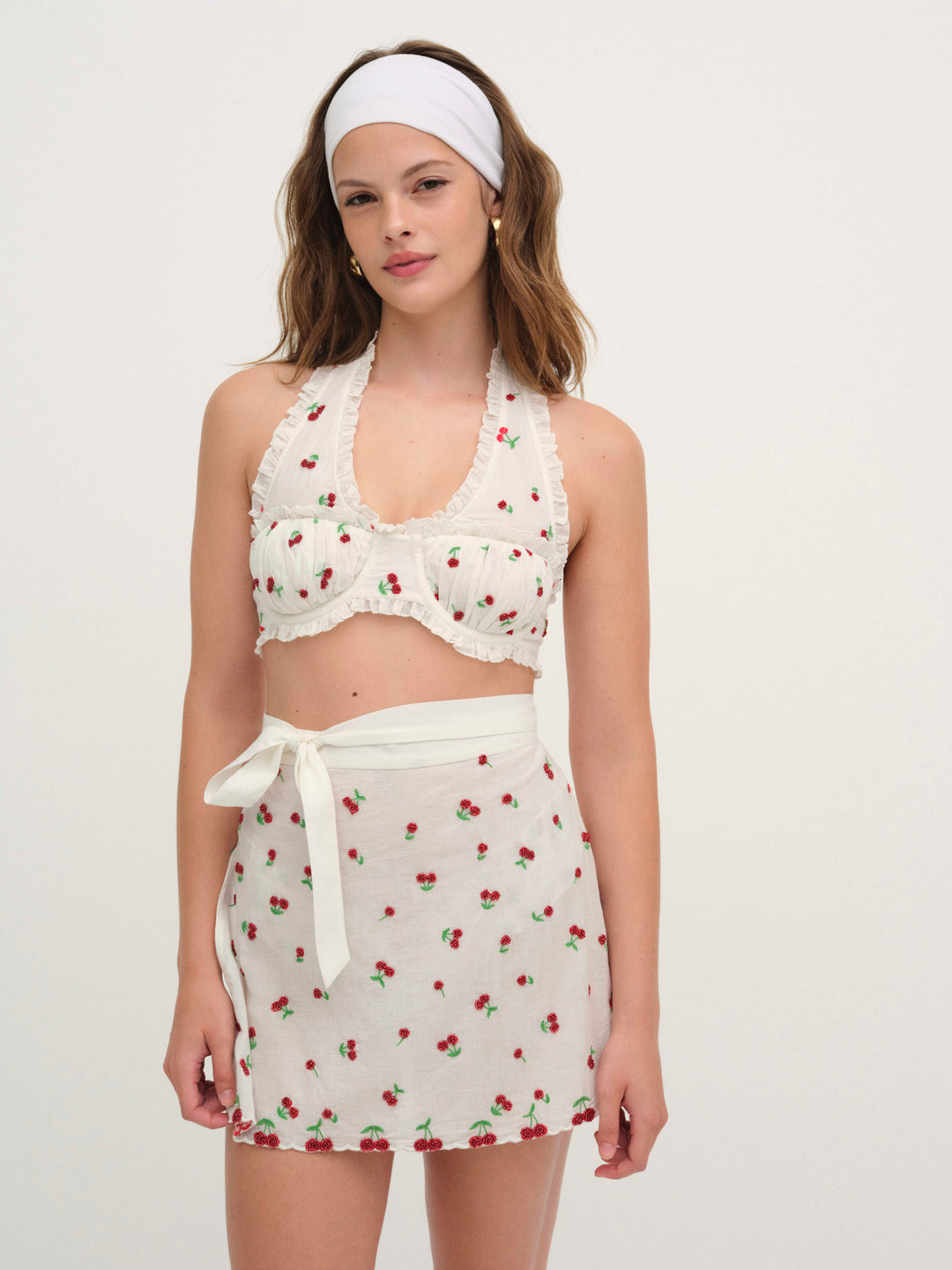 For Love and Lemons - Beaded Cherries Apron - Red